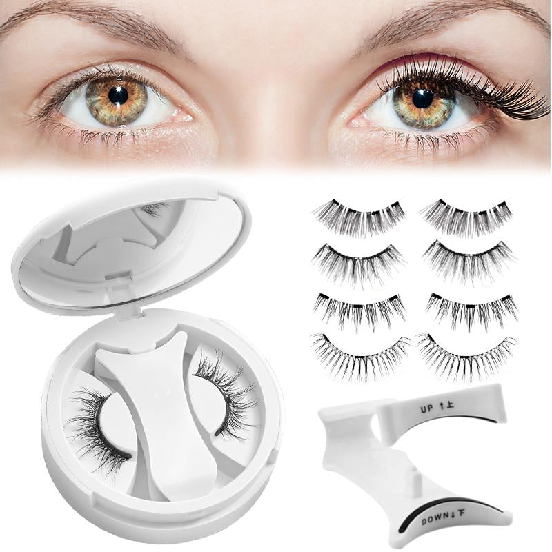Magnetic Lash Set - 5 Pairs with 1 Clip, No Glue Needed, Reusable Natural False Eyelashes for Makeup