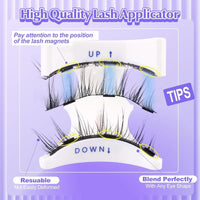 Magnetic Eyelashes with Applicator No Glue Needed Magnetic Lashes Natural Look Wispy False Eyelashes Reusable Cat Eye Lashes Kit Easy to Wear and Remove