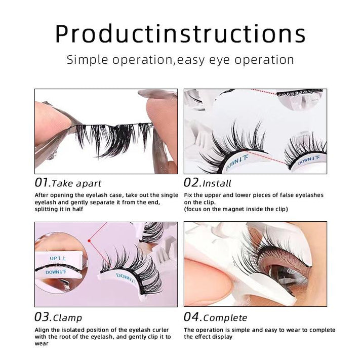 Magnetic Eyelashes with Applicator No Glue Needed Magnetic Lashes Natural Look Wispy False Eyelashes Reusable Cat Eye Lashes Kit Easy to Wear and Remove