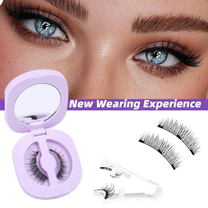 Magnetic Eyelashes with Applicator No Glue Needed Magnetic Lashes Natural Look Wispy False Eyelashes Reusable Cat Eye Lashes Kit Easy to Wear and Remove